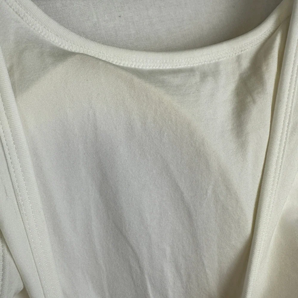 Yogalicious Seamless Ribbed Sports Bra White Women's Medium